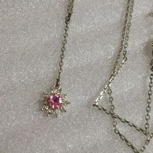 Dainty Avon Pink Necklace